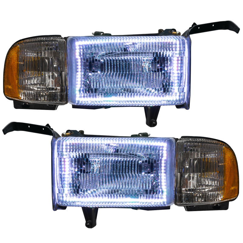 Picture of Oracle 94-02 Dodge Ram Pre-Assembled Halo Headlights - White