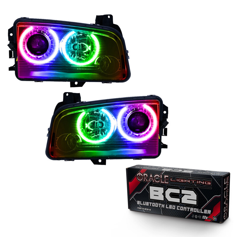 Picture of Oracle 08-10 Dodge Charger SMD HL (HID) - ColorSHIFT w/ BC1 Controller