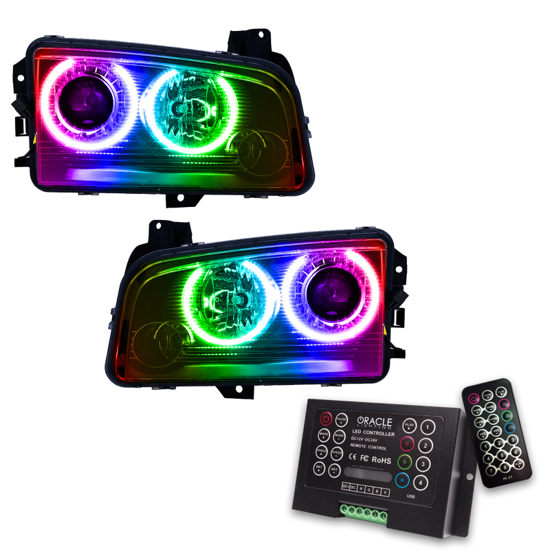 Picture of Oracle 08-10 Dodge Charger SMD HL (HID) - ColorSHIFT w/ 2.0 Controller