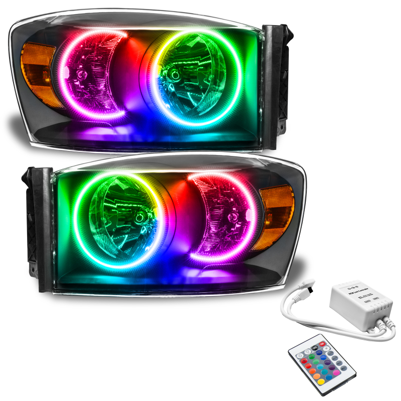 Picture of Oracle 07-08 Dodge Ram SMD HL - Black - ColorSHIFT w/ Simple Controller