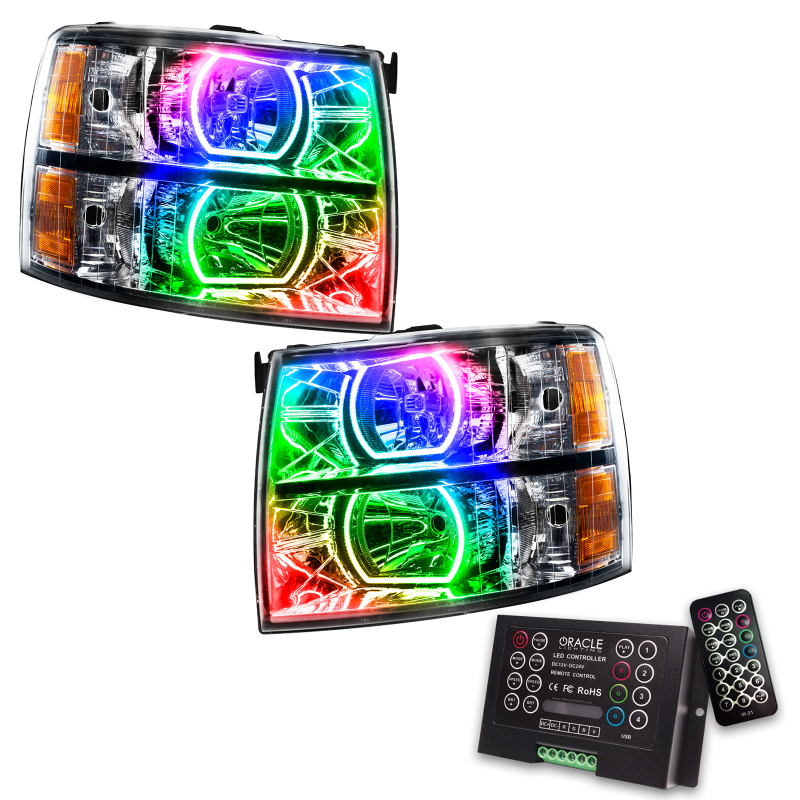 Picture of Oracle 07-13 Chevrolet Silverado SMD HL - Square Style - ColorSHIFT w/ 2.0 Controller