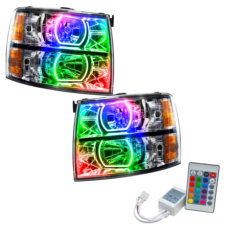 Picture of Oracle 07-13 Chevrolet Silverado SMD HL - Square Style - ColorSHIFT w/ Simple Controller