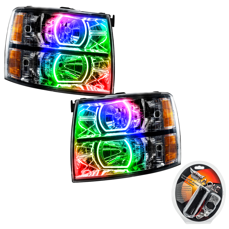 Picture of Oracle 07-13 Chevrolet Silverado SMD HL - Black - Square Style - ColorSHIFT