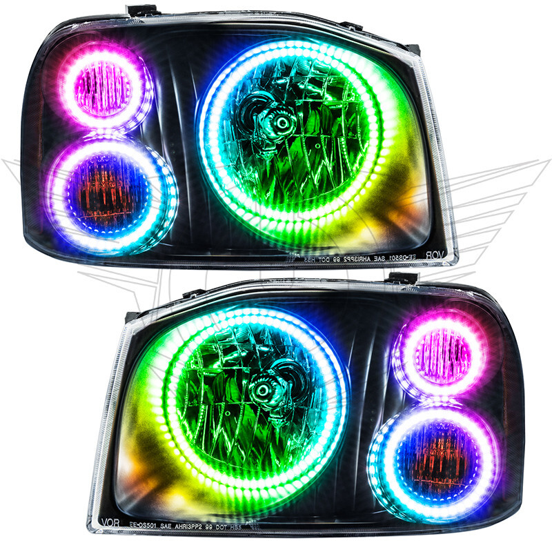 Picture of Oracle Nissan Frontier 01-04 Halo Kit - Triple - ColorSHIFT w/ 2.0 Controller