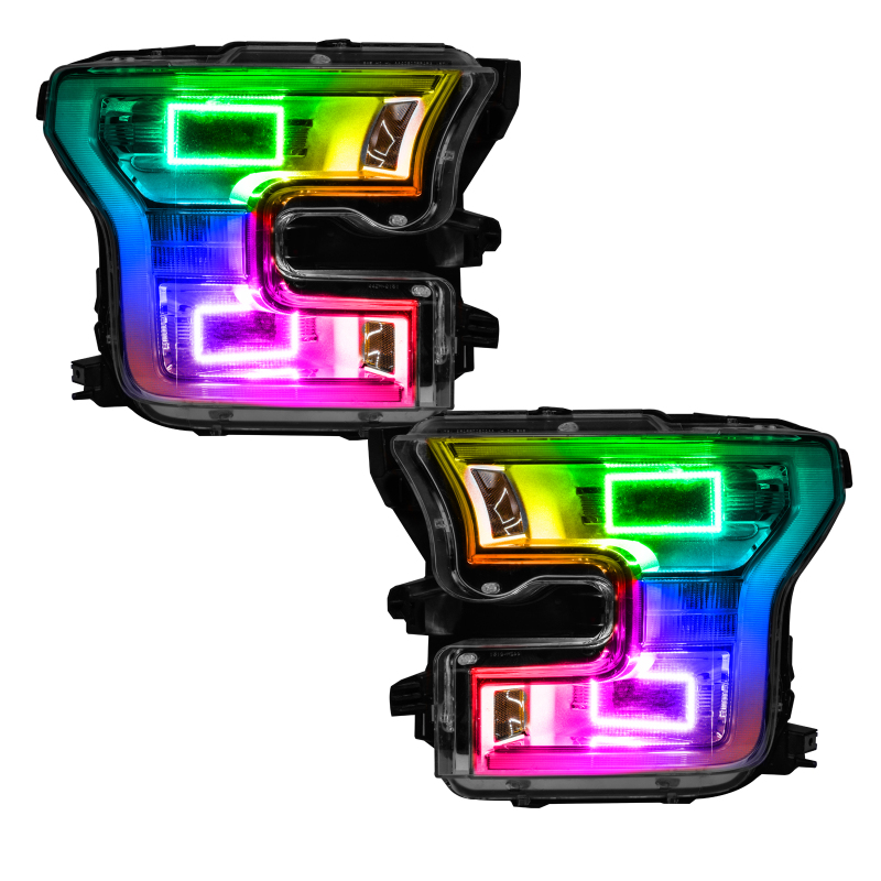 Picture of Oracle Ford F-150 15-17 Projector Headlight Halo Kit - ColorSHIFT