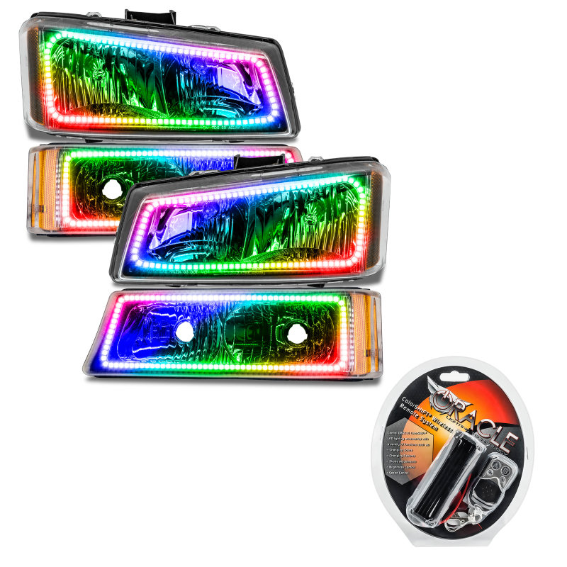 Picture of Oracle Chevrolet Silverado 03-06 Square Halo Kit - ColorSHIFT