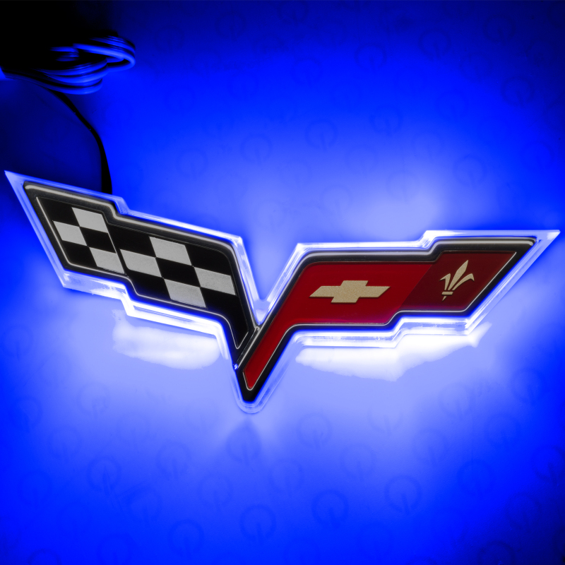 Picture of Oracle Chevrolet Corvette C6 Illuminated Emblem - Dual Intensity - Blue