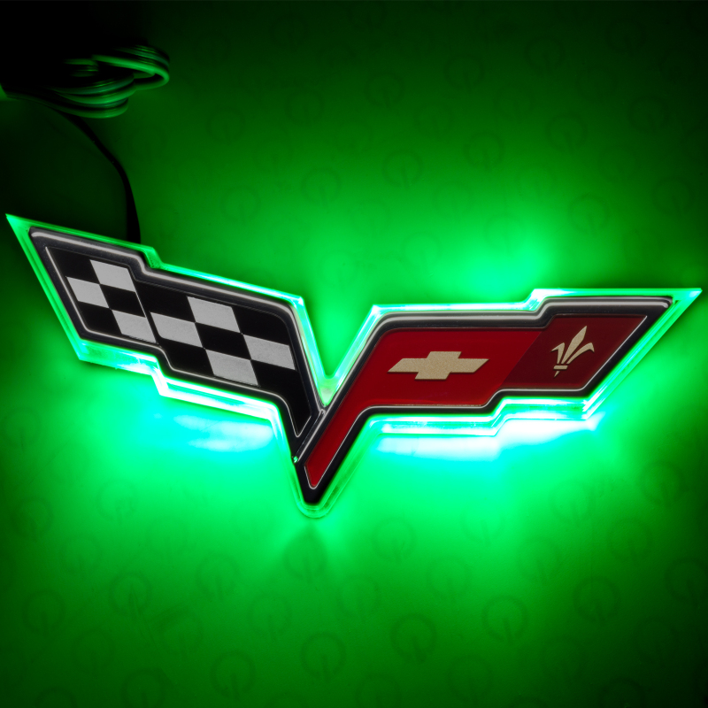 Picture of Oracle Chevrolet Corvette C6 Illuminated Emblem - Dual Intensity - Green