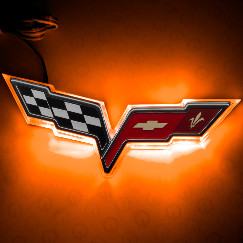 Picture of Oracle Chevrolet Corvette C6 Illuminated Emblem - Dual Intensity - Amber