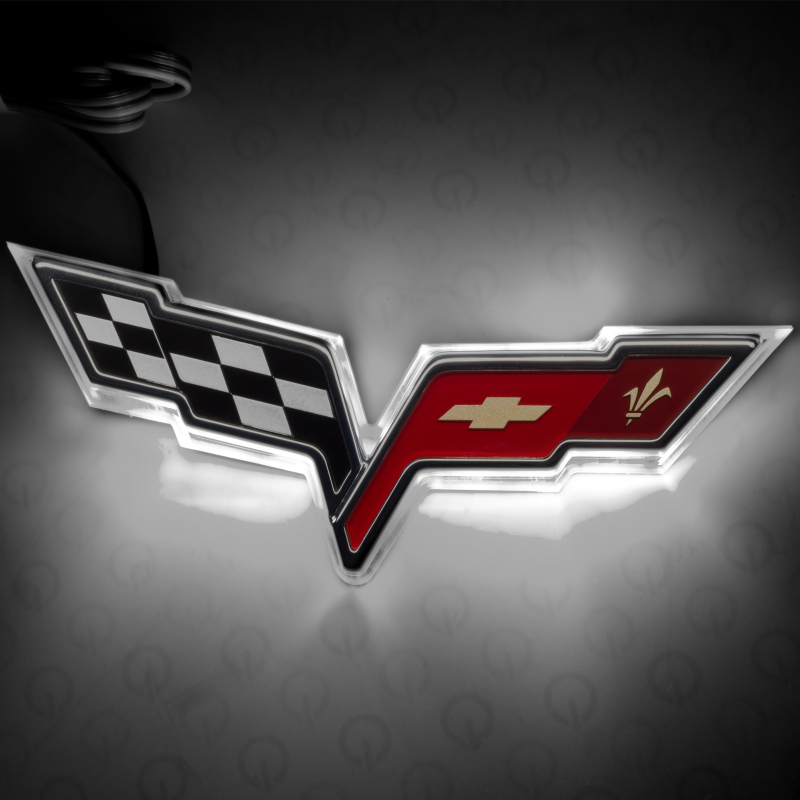 Picture of Oracle Chevrolet Corvette C6 Illuminated Emblem - White