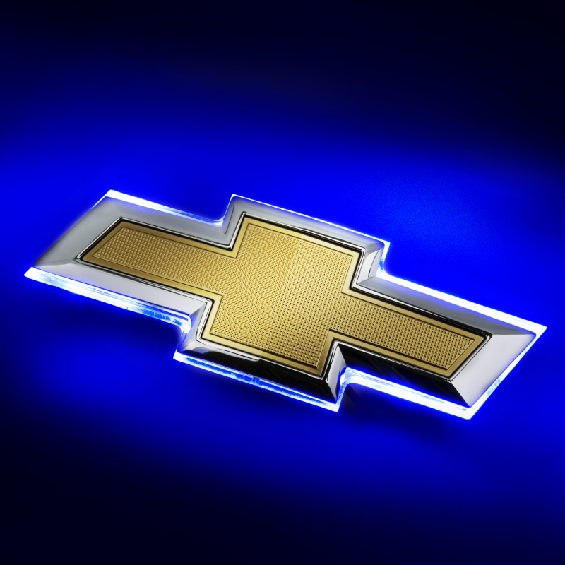 Picture of Oracle 16-19 Chevrolet Camaro Illuminated Bowtie - Dual Intensity - Blue