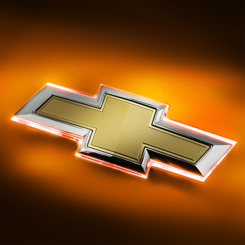 Picture of Oracle 16-19 Chevrolet Camaro Illuminated Bowtie - Dual Intensity - Amber
