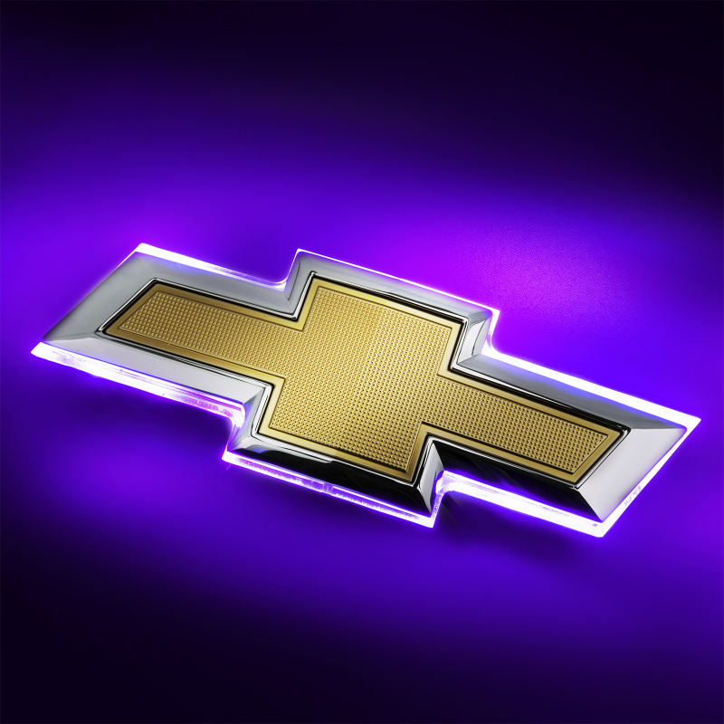 Picture of Oracle 16-19 Chevrolet Camaro Illuminated Bowtie - Dual Intensity - UV/Purple
