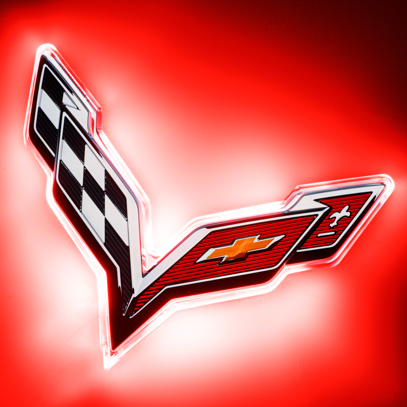 Picture of Oracle Corvette C7 Rear Illuminated Emblem - Dual Intensity - Red