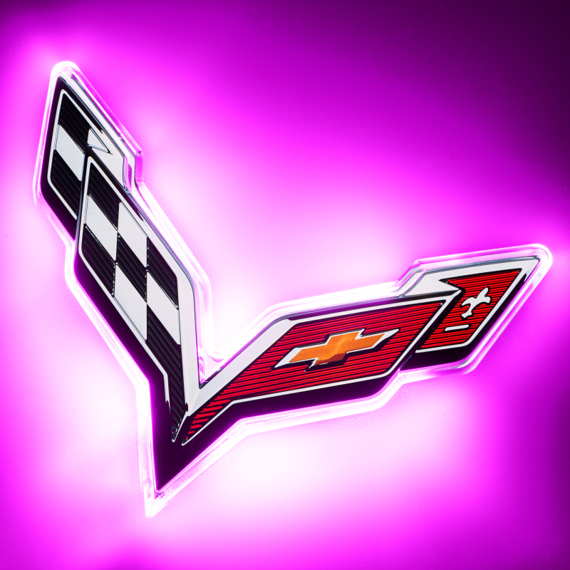 Picture of Oracle Corvette C7 Rear Illuminated Emblem - Pink