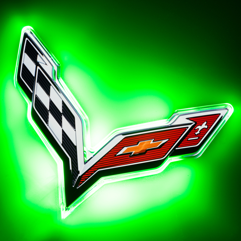 Picture of Oracle Corvette C7 Rear Illuminated Emblem - Dual Intensity - Green