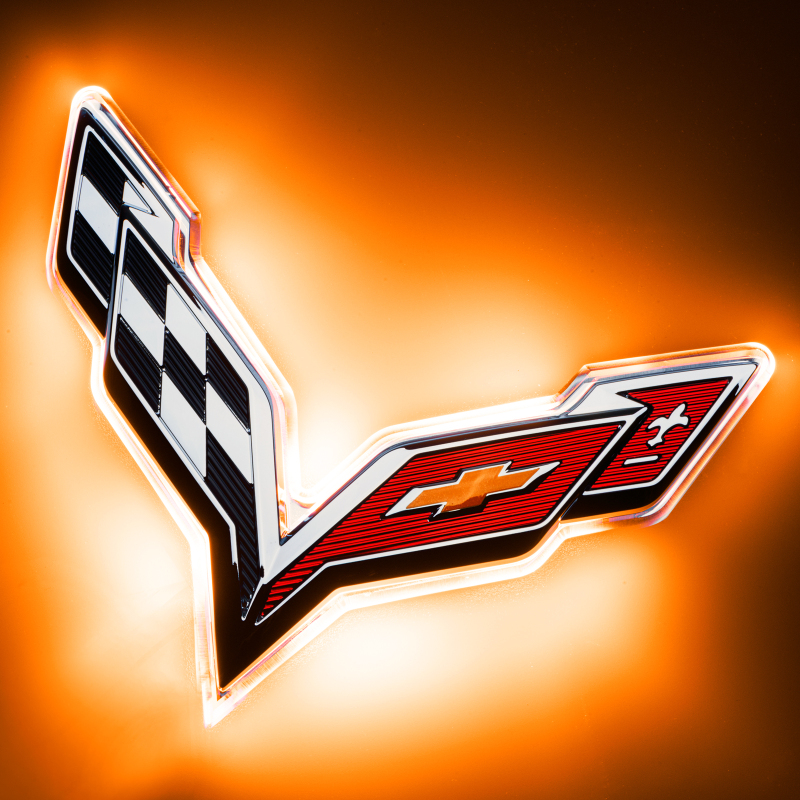 Picture of Oracle Corvette C7 Rear Illuminated Emblem - Amber