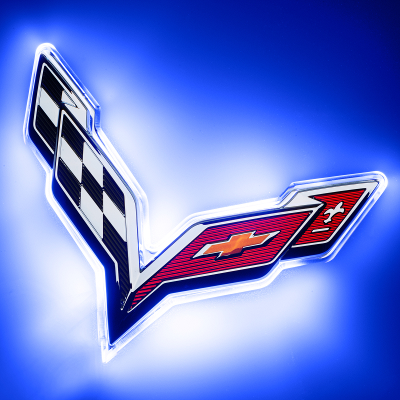 Picture of Oracle Corvette C7 Rear Illuminated Emblem - Blue