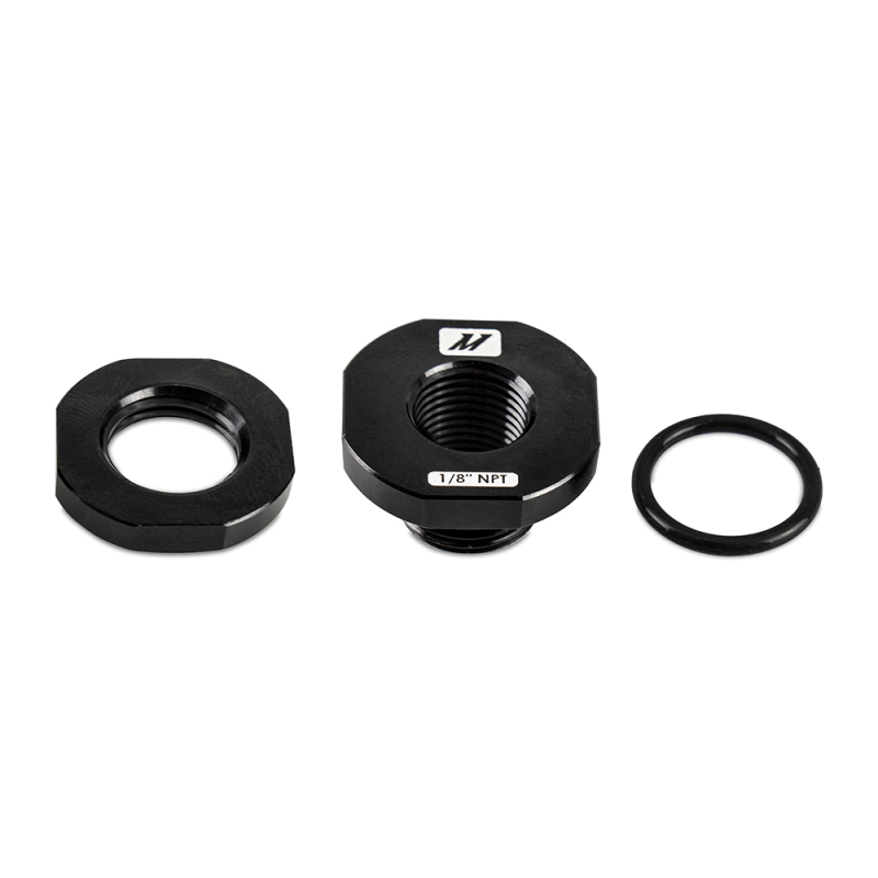 Picture of Mishimoto 1/8in NPT CNC-Machined Nozzle Mount Adapter - Black