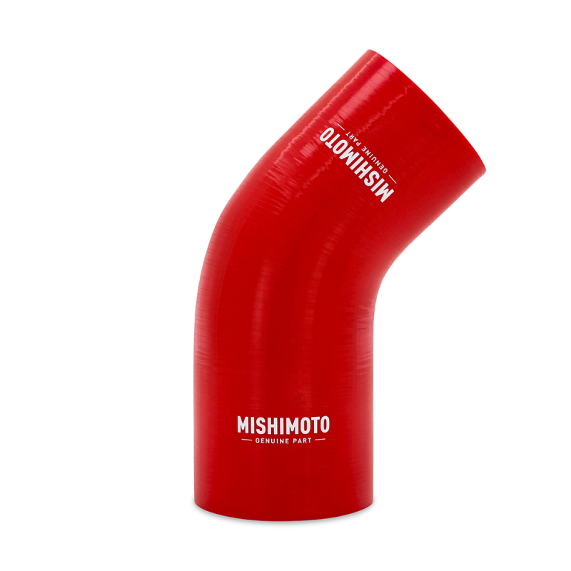 Picture of Mishimoto Silicone Reducer Coupler 45 Degree 2.5in to 2.75in - Red