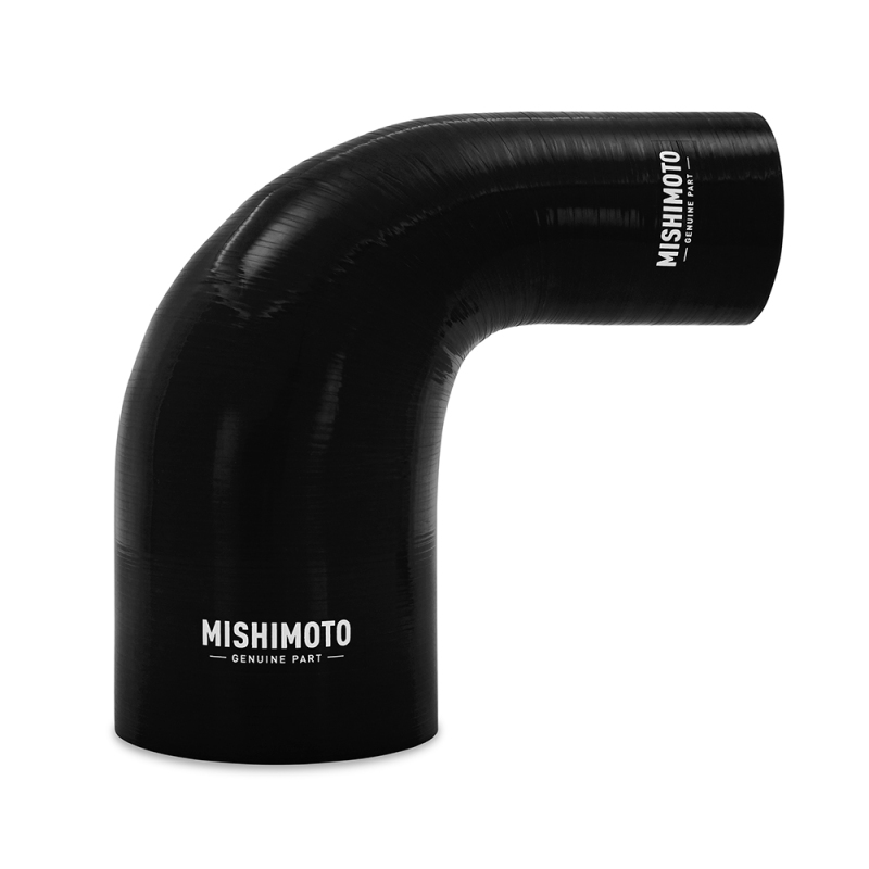 Picture of Mishimoto Silicone Reducer Coupler 90 Degree 2.5in to 4in - Black