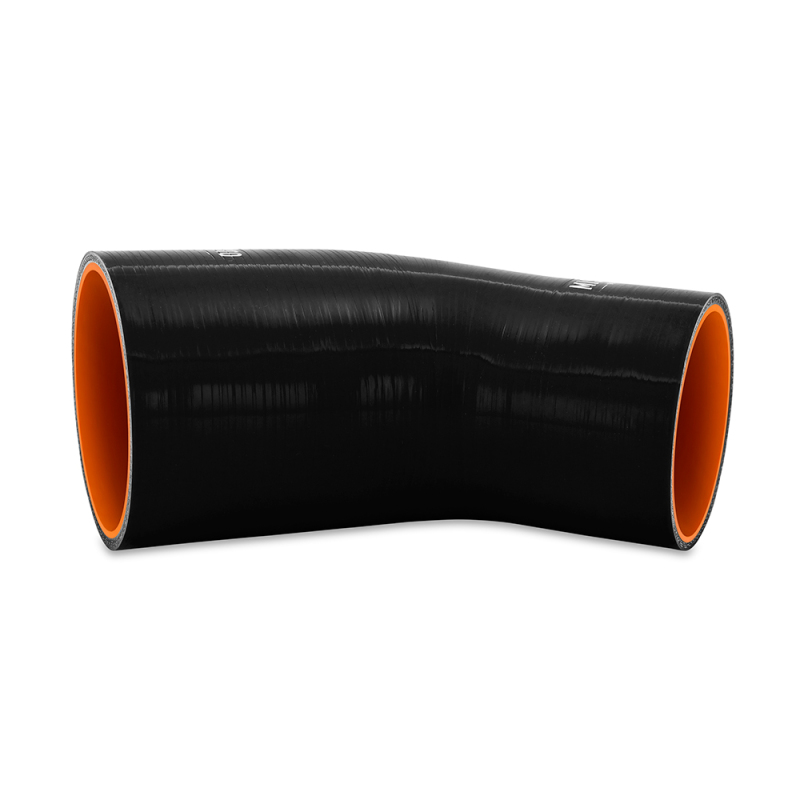 Picture of Mishimoto Silicone Reducer Coupler 45 Degree 3in to 3.75in - Black