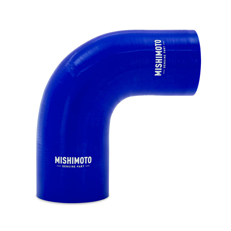 Picture of Mishimoto Silicone Reducer Coupler 90 Degree 2.75in to 3in - Blue