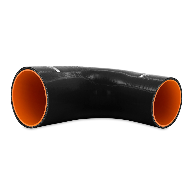Picture of Mishimoto Silicone Reducer Coupler 90 Degree 3in to 4in - Black