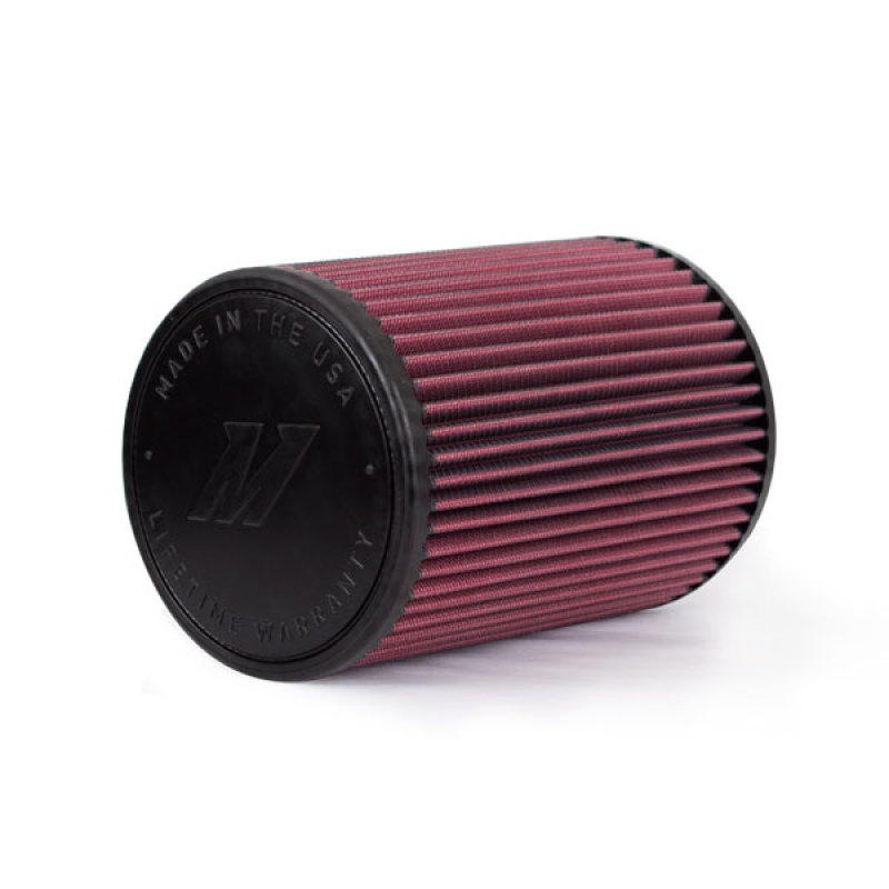Picture of Mishimoto Air Filter w/ Molded Logo Red Oil 8 Layer Cotton w/ Worm Gear Clamp