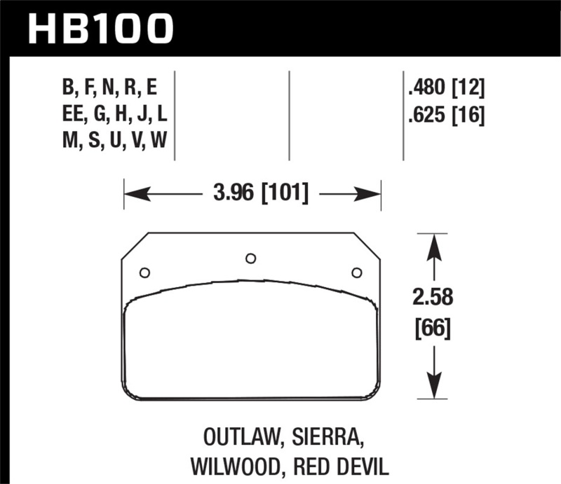 Picture of Hawk Performance HAWK DTC-70 Brake Pad Sets - HB100U.625