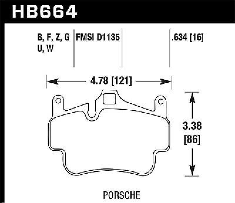 Picture of Hawk Performance HAWK ER-1 Brake Pad Sets - HB664D.634