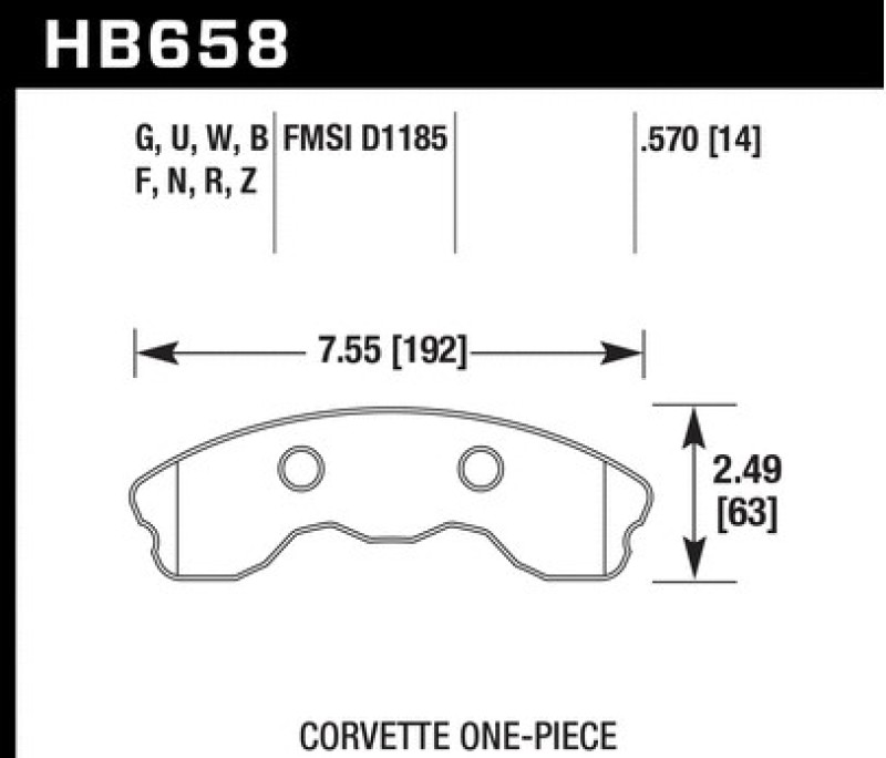 Picture of Hawk Performance HAWK ER-1 Brake Pad Sets - HB658D.570