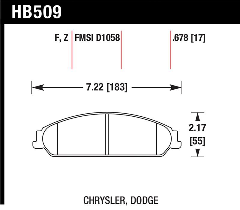 Picture of Hawk Performance HAWK Ceramic Brake Pad Sets Front - HB509Z.678