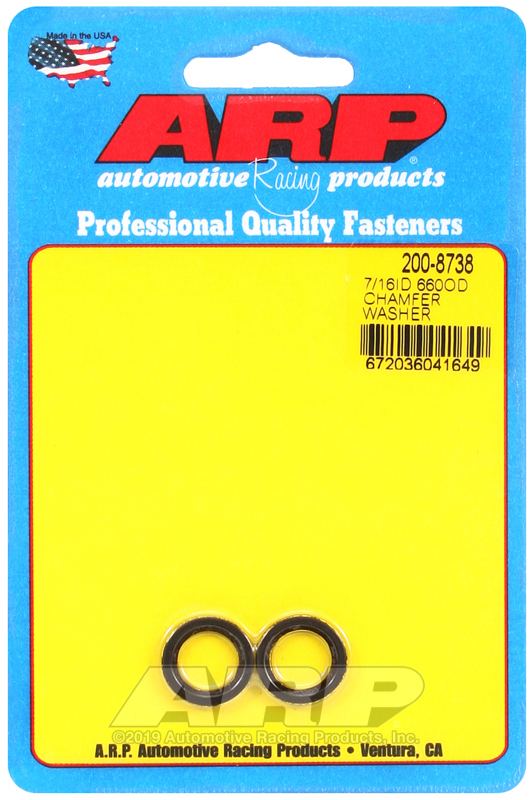 Picture of ARP 8740 Chrome Moly 7/16in x .660 x .120 Black Chamfer Washer - 2 Pack