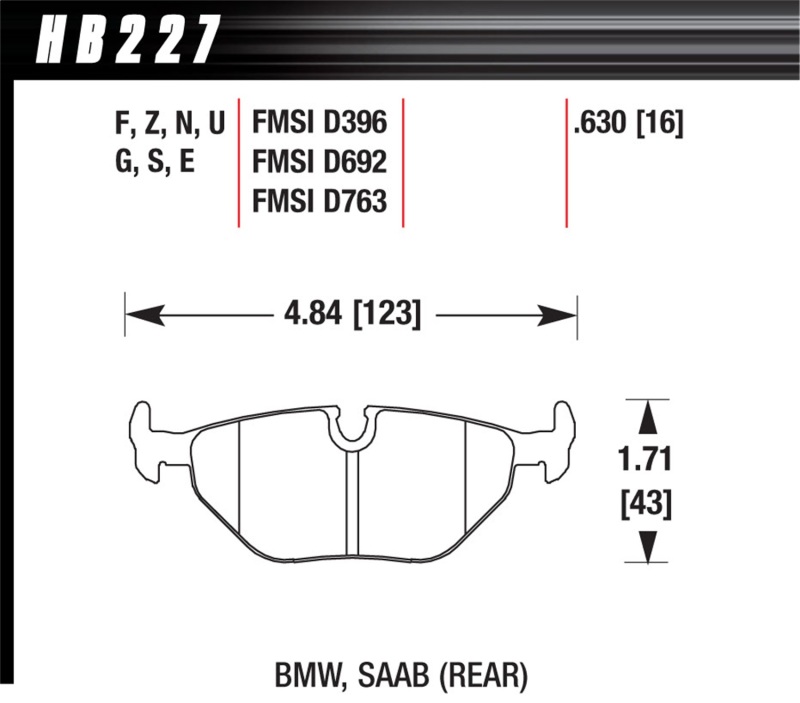 Picture of Hawk Performance HAWK ER-1 Brake Pad Sets - HB227D.630