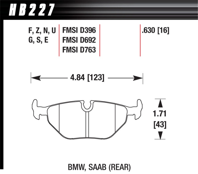 Picture of Hawk Performance HAWK ER-1 Brake Pad Sets - HB227D.630