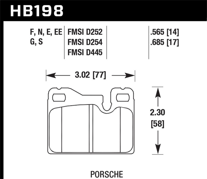 Picture of Hawk Performance HAWK ER-1 Brake Pad Sets - HB198D.685