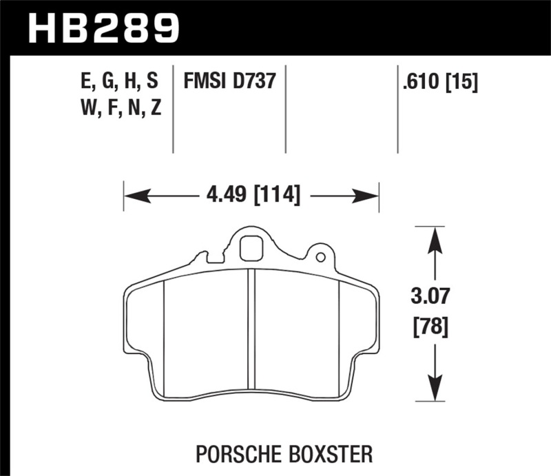 Picture of Hawk Performance HAWK ER-1 Brake Pad Sets - HB289D.610