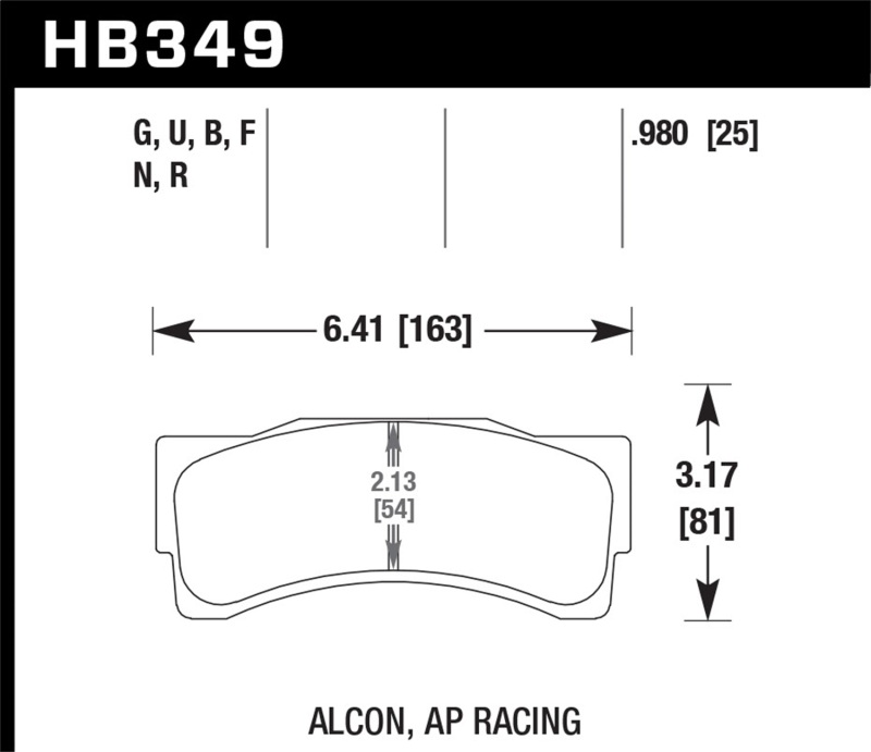 Picture of Hawk Performance HAWK ER-1 Brake Pad Sets - HB349D.980