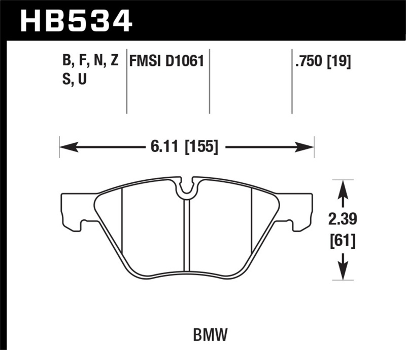 Picture of Hawk Performance HAWK ER-1 Brake Pad Sets - HB534D.750
