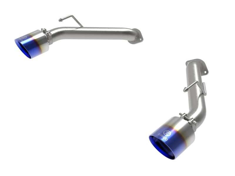 Picture of aFe 2023 Nissan Z V6-3.0L (tt) Takeda Stainless Steel Axle-Back Exhaust System w/ Blue Flame Tip