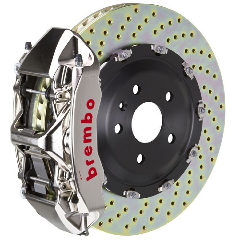 Picture of Brembo 19-22 A-Class (Excl AMG) Fr GTR BBK 6Pis Billet 380x34 2pc Rotor Drilled-Nickel