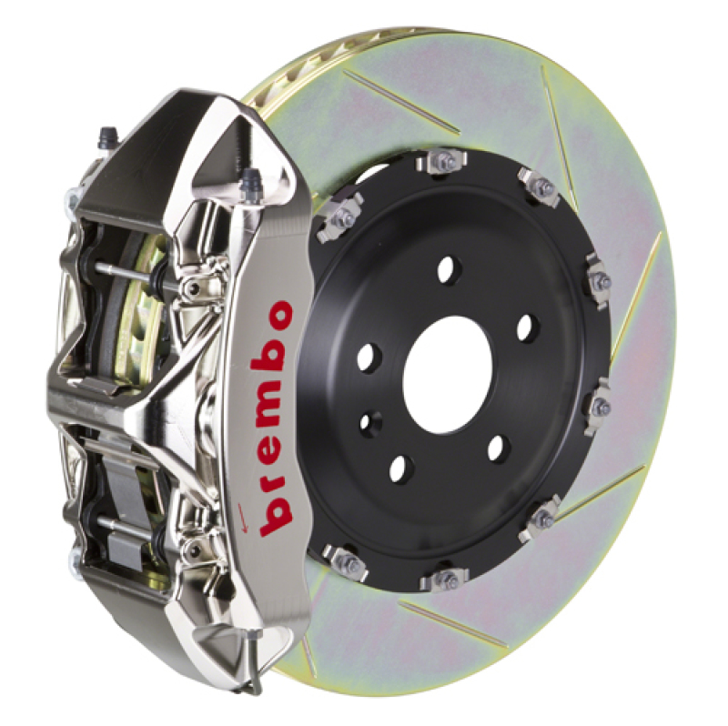 Picture of Brembo 17-23 530i/530i xDrive Fr GTR BBK 6Pis Billet 380x34 2pc Rotor Slotted Type1-Nickel