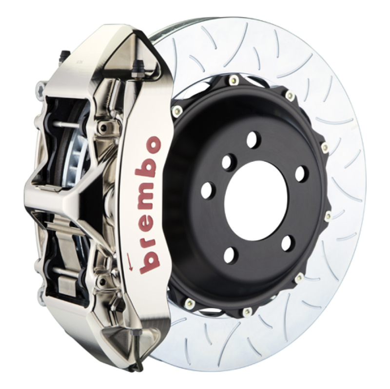 Picture of Brembo 04-10 5-Series (Excl. xDrive/M5) Fr GTR BBK 6Pist Billet 380x32 2pc Rotor Slot Type3- Nickel