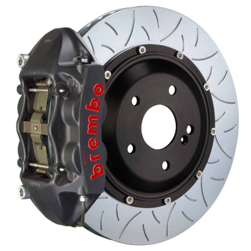Picture of Brembo 06-12 325i (Excl. xDrive) Rear GTS BBK 4 Piston Cast 345x28 2pc Rotor Slotted Type3-Black HA