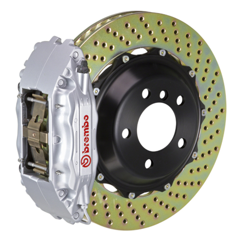 Picture of Brembo 12-14 CLS350 Front GT BBK 6 Piston Cast 355x32 2pc Rotor Drilled-Silver