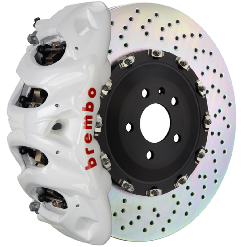 Picture of Brembo 08-13 M3 (E90/E92/E93) Front GT BBK 6 Piston Cast 380x34 2pc Rotor Drilled- White