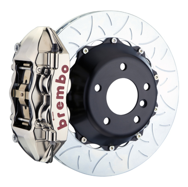 Picture of Brembo 23+ GR Corolla Rear GTR BBK 4 Piston Billet345x28 2pc Rotor Slotted Type-3- Nickel Plated