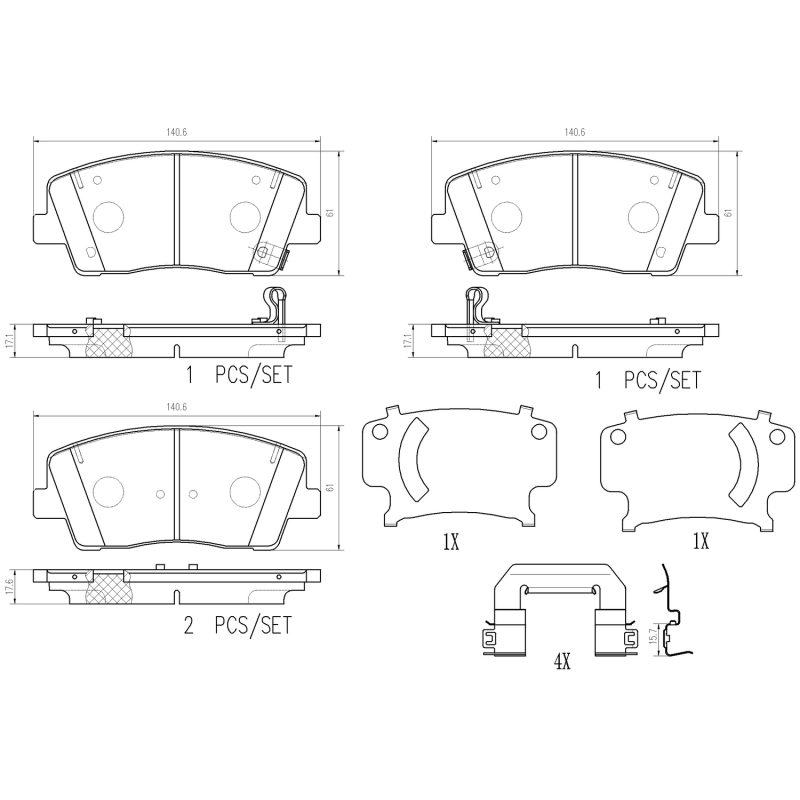 Picture of Brembo OE BRE Ceramic Pads Brake Pads - P30108N