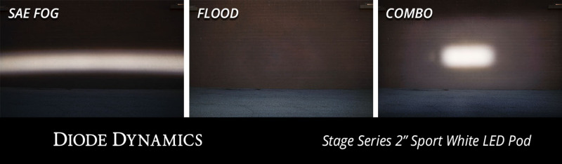 Picture of Diode Dynamics Stage Series 2 In LED Pod Sport - White Flood Flush RBL (Pair)